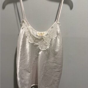 Vintage Victoria's Secret White Lace Trim Camisole